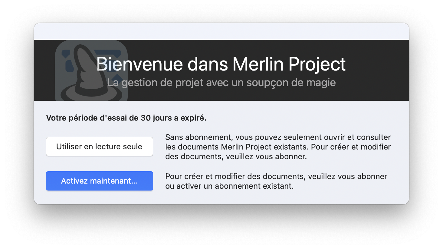 Activez maintenant