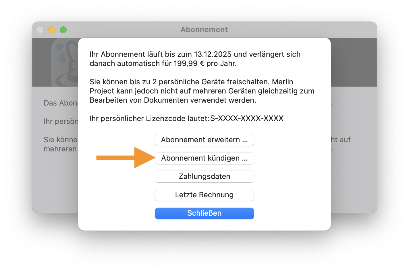 Merlin Project Abonnement kündigen Merlin Project Abonnement kündigen