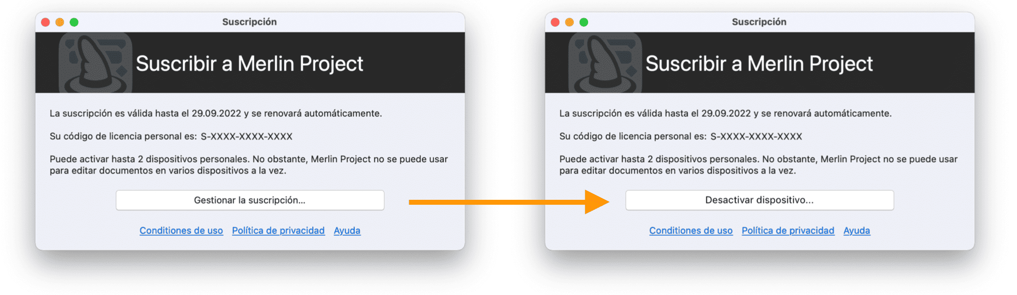Gestionar la suscripción de Merlin Project Gestionar la suscripción de Merlin Project