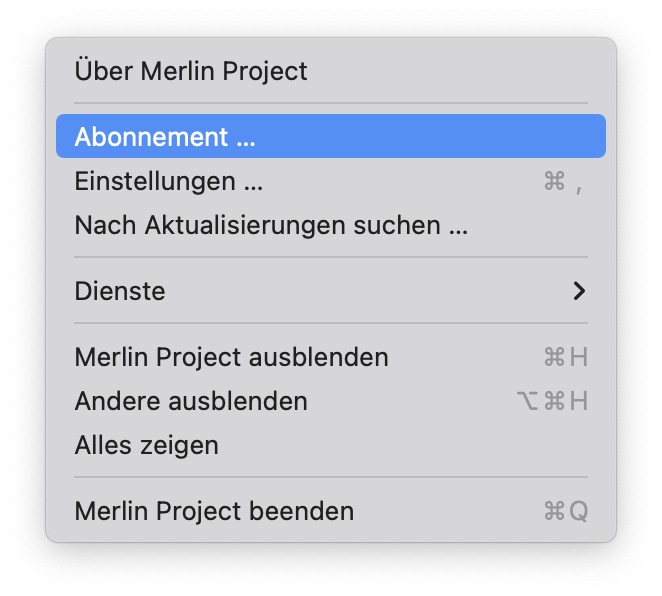 Aboverwaltung in Merlin Project Aboverwaltung in Merlin Project