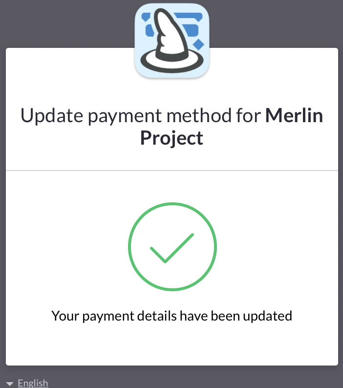 Payment details updated