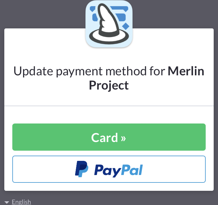 Paddle - Update payment method