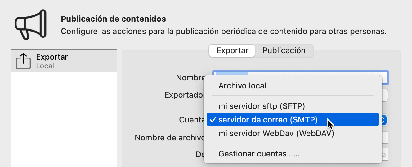 cuenta SMTP cuenta SMTP