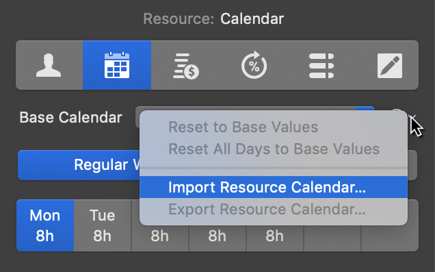 Import Calendar Exceptions