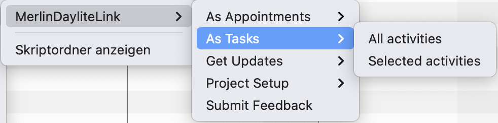 Vorgänge als Aufgabe übergeben