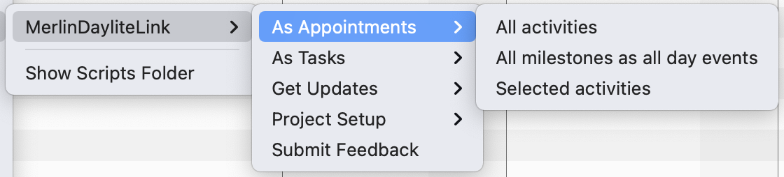 Pass activity or milestone as appointment Pass activity or milestone as appointment