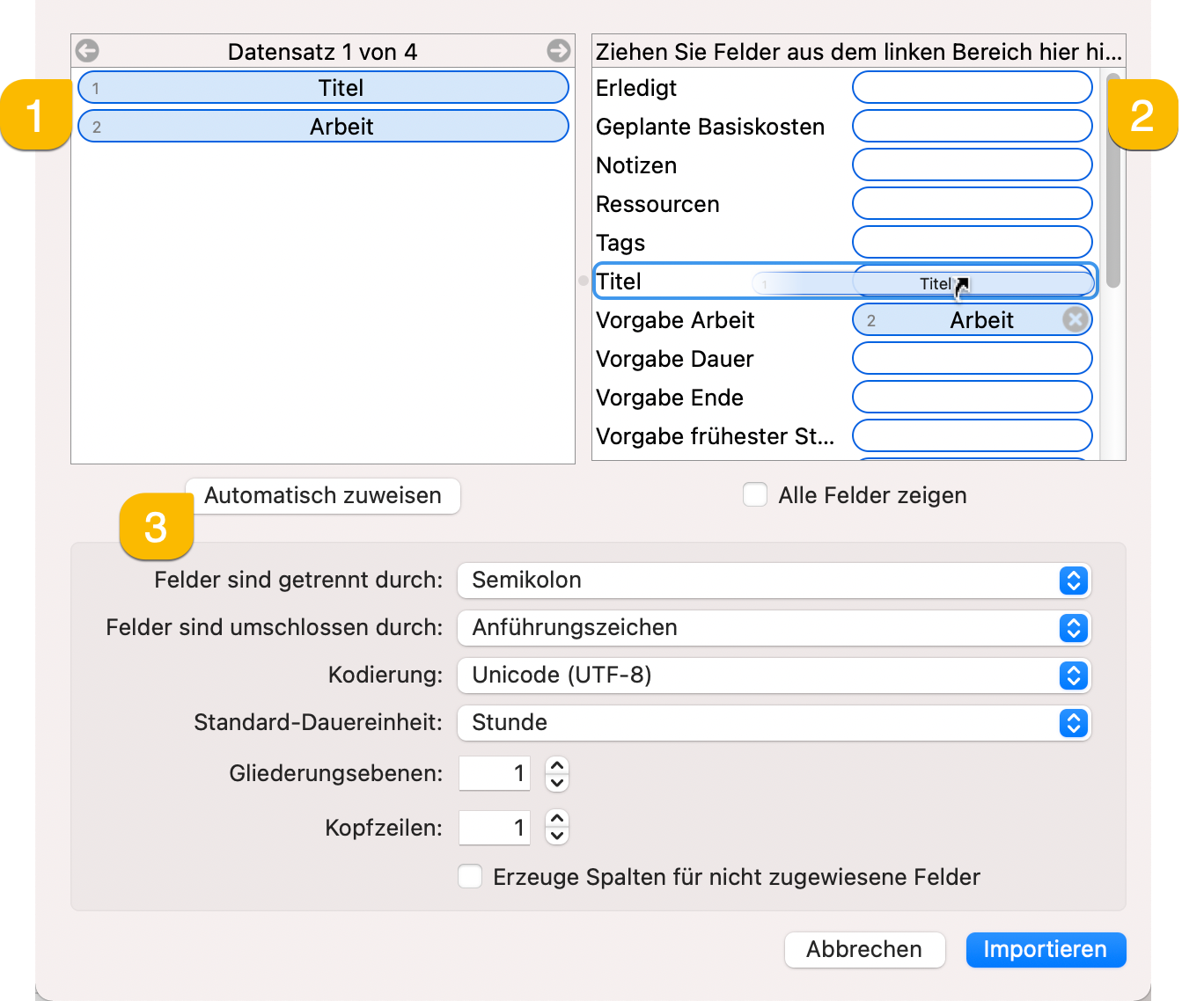 CSV in Merlin Project importieren