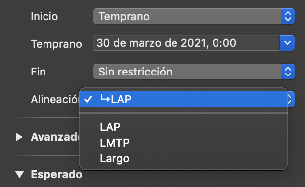 Alineación de actividades