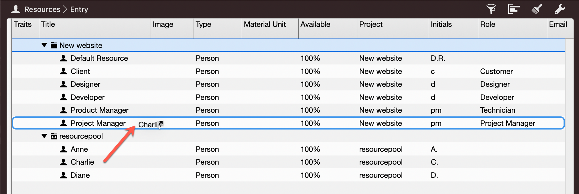 Adopt a resource pool item and link to an existing resource