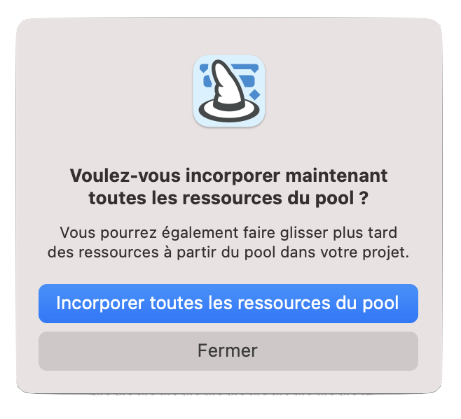 Incorporer les ressources du pool de ressources