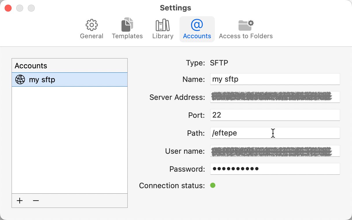 Merlin Project - SFTP アカウント Merlin Project - SFTP アカウント