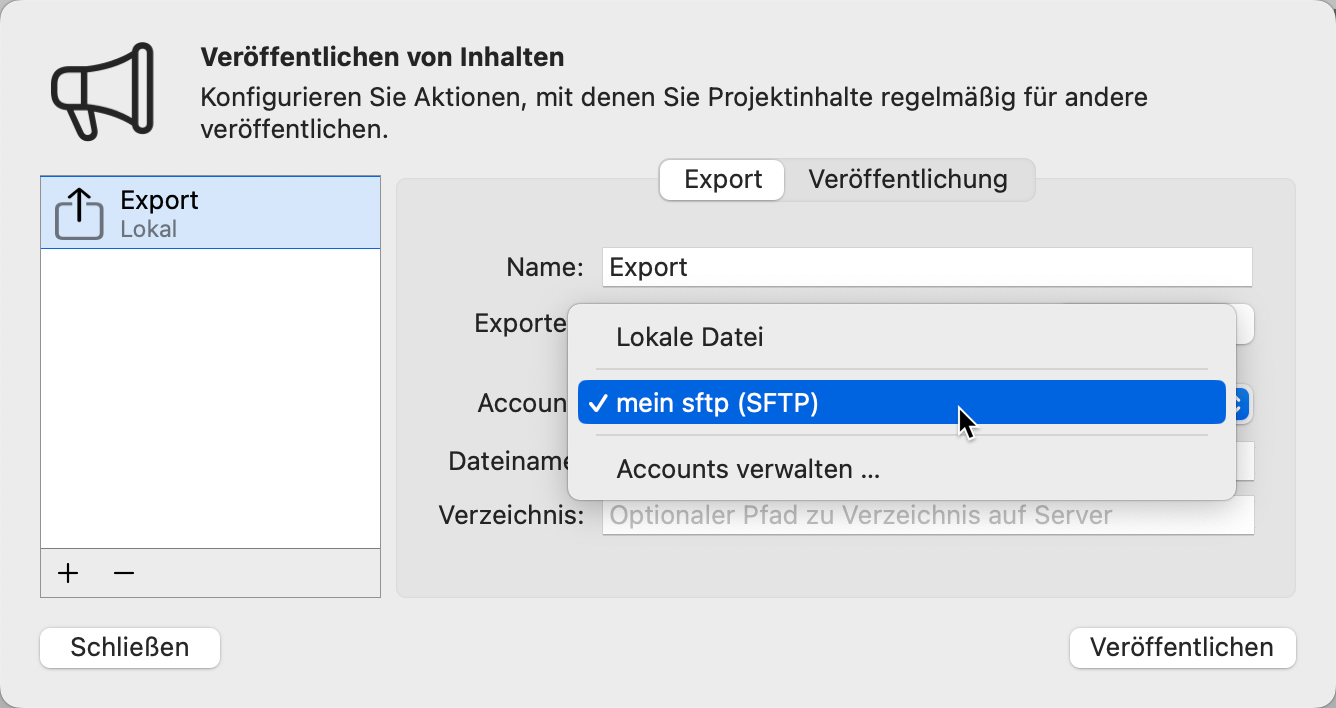 SFTP-Account