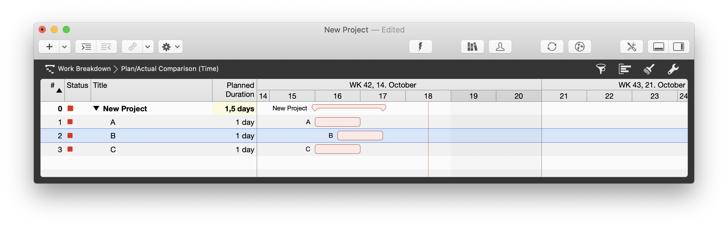 Merlin Project mit aktivierter Zeitberechnung Merlin Project mit aktivierter Zeitberechnung