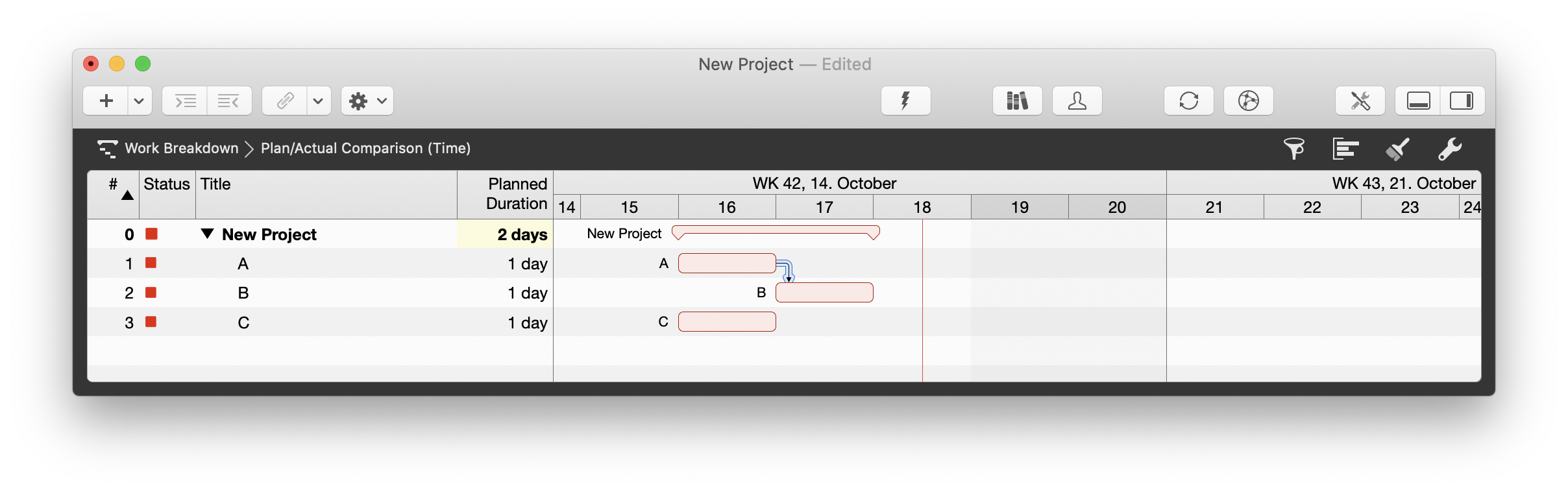 Merlin Project mit aktivierter Zeitberechnung Merlin Project mit aktivierter Zeitberechnung