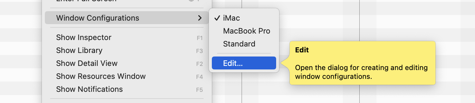 Windows > Window Configurations > Edit...