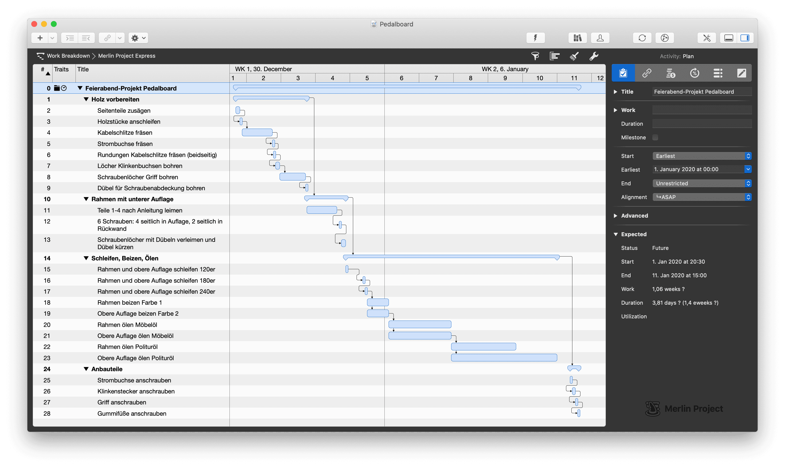 Construcción de un tablero de pedales